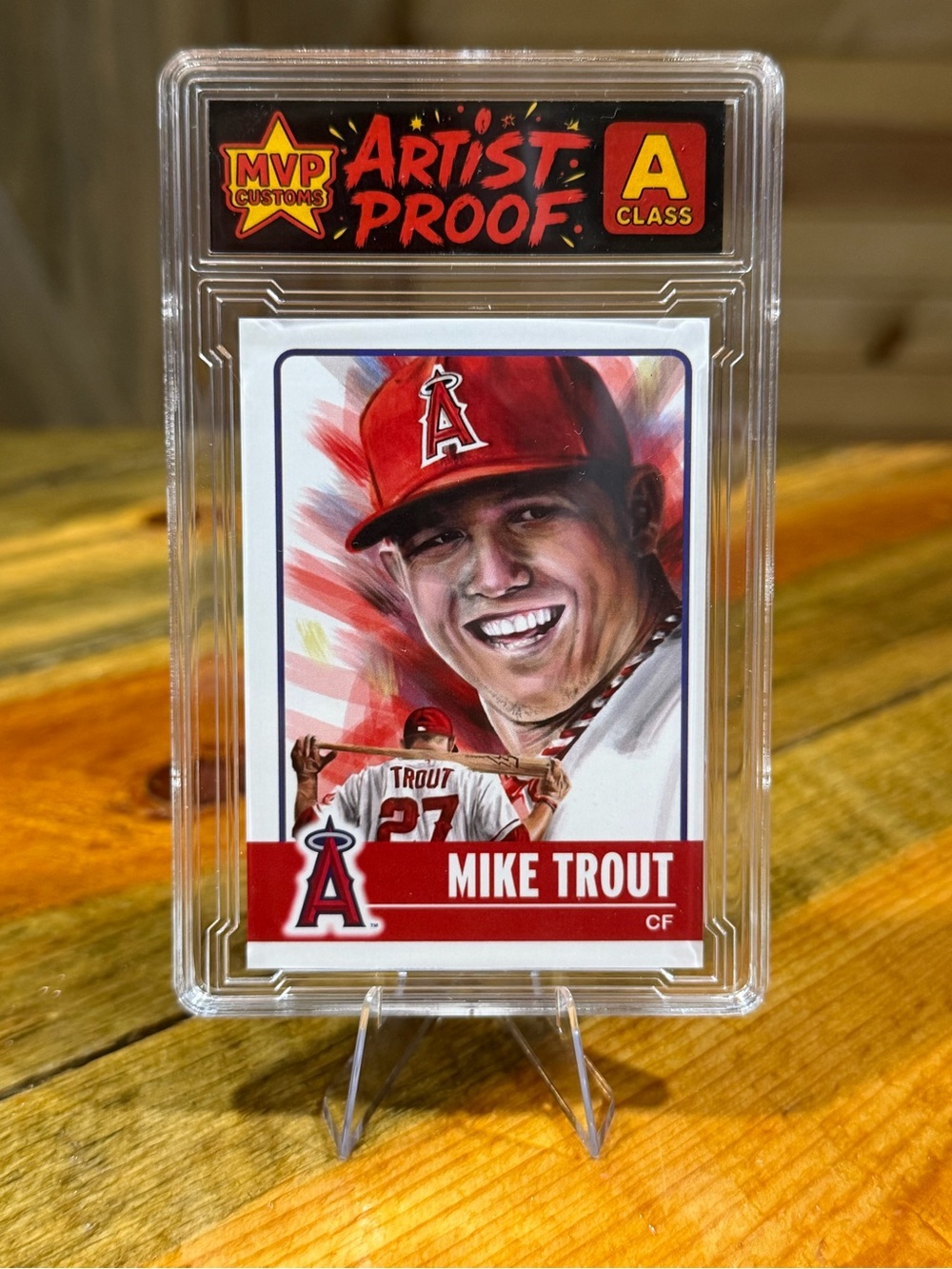 Mike Trout Los Angeles Angels Custom Baseball Slab